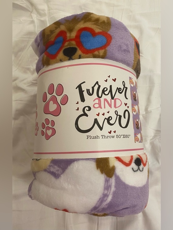 Other - Forever & Ever Dog Plush Throw Blanket 50x60